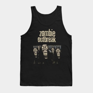 Zombie Outbreak Abstract Illustration Tank Top